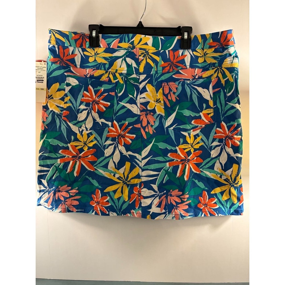 Hearts of Palm Floral‎ Tropical Skort Womens 18W Multicolor Plus Pull On